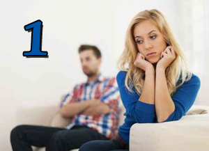 Young couple have problems in relationship